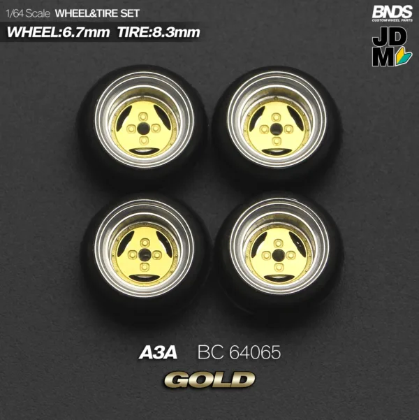 1/64 Scale Alloy Wheel and Tire Set 4pcs - Image 29