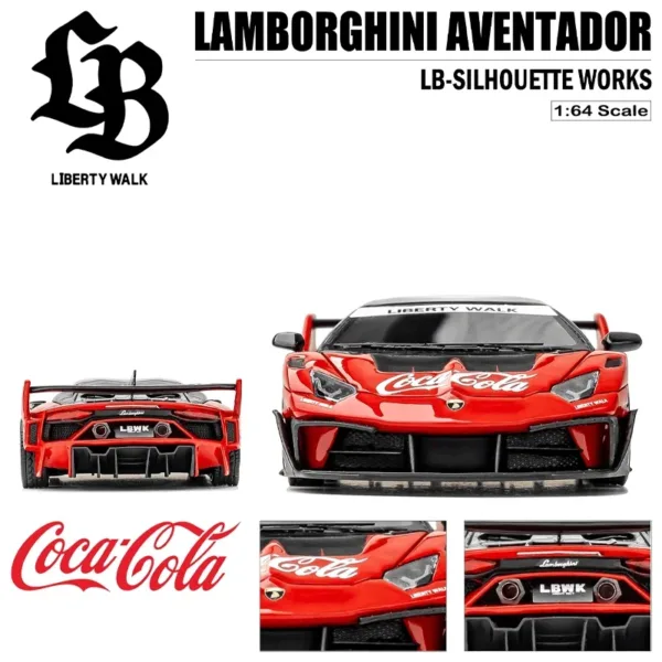 1/64 Lamborghini Aventador Diecast Toy Model - Image 4