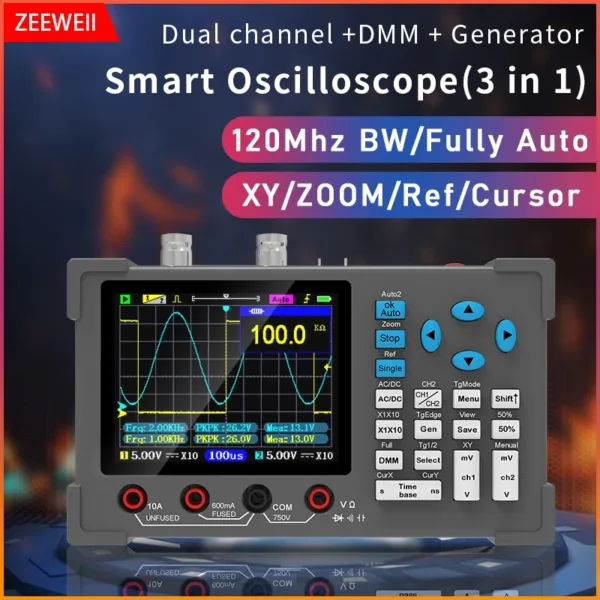 3 in 1 Digital Oscilloscope Multimeter Generator - Image 2