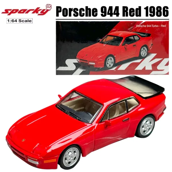 1/64 Scale Porsche 944 Red 1986 Diecast Model