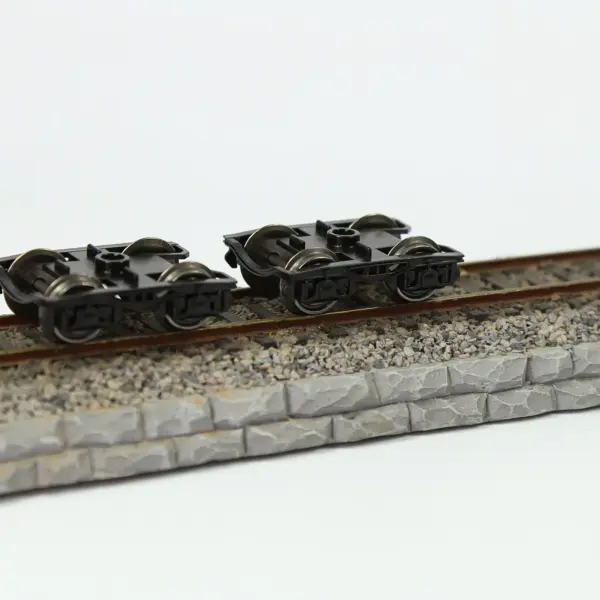 4pcs HO Scale Metal Train Bogies with Wheels - Image 4