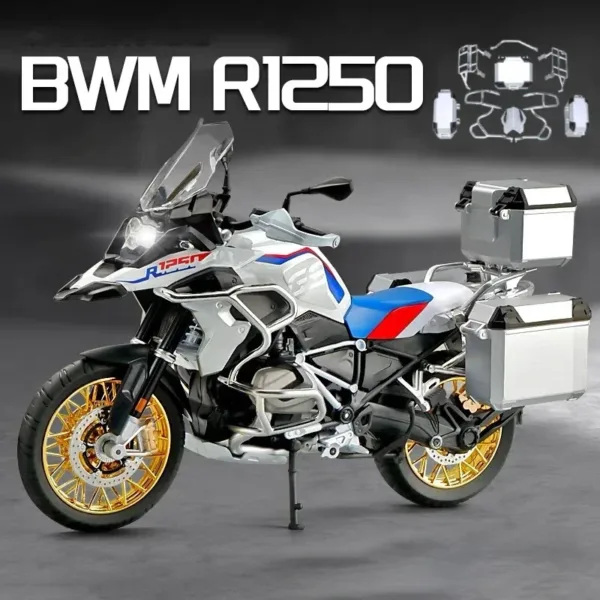 1:9 BMW R1250GS Alloy Diecast Model Motorcycle - Image 7