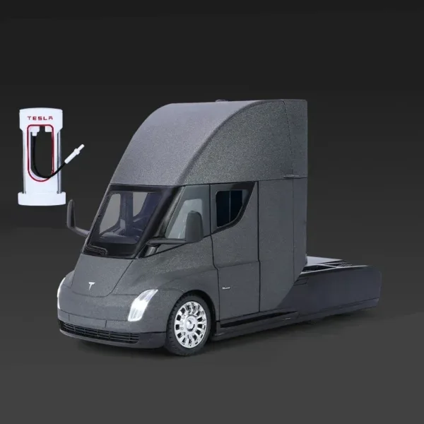 1:24 Tesla Semi Alloy Model Truck with Lights - Image 10