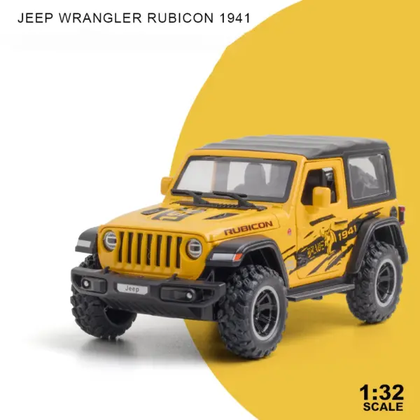 1:32 Scale Alloy Jeep Wrangler Rubicon Toy - Image 9