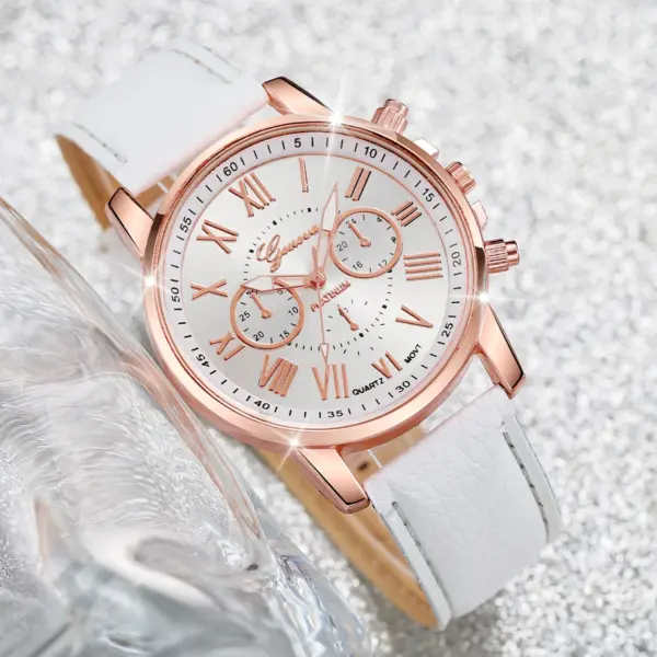 5PCS Women's Fashion Quartz Watch Jewelry Set - Image 4