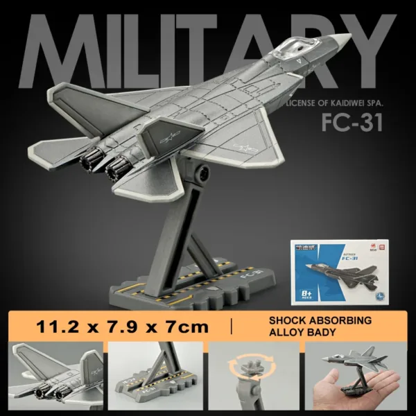 1/200 J-20 Fighter Jet Diecast Model Toy - Image 9