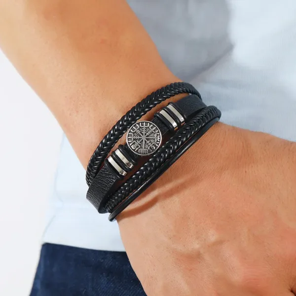 Punk Vintage Geometric Cuff Bracelet Unisex - Image 5