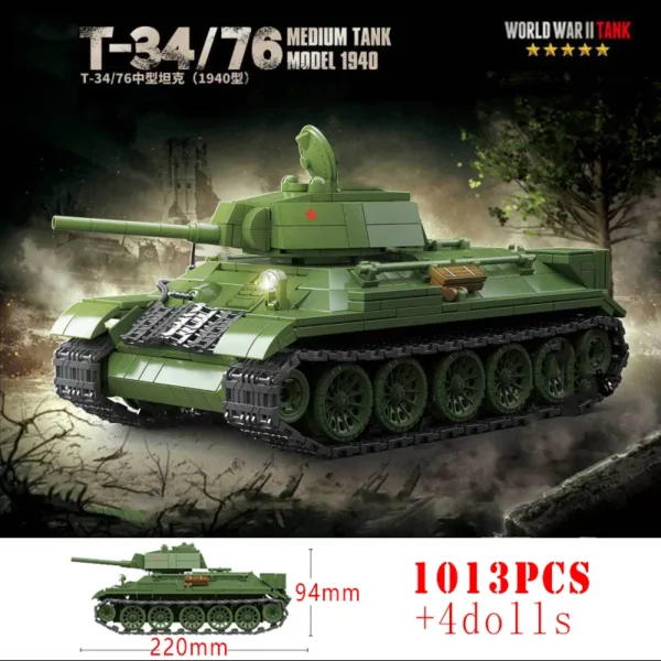 WW2 Tank Building Blocks Model Set for Kids - Image 22