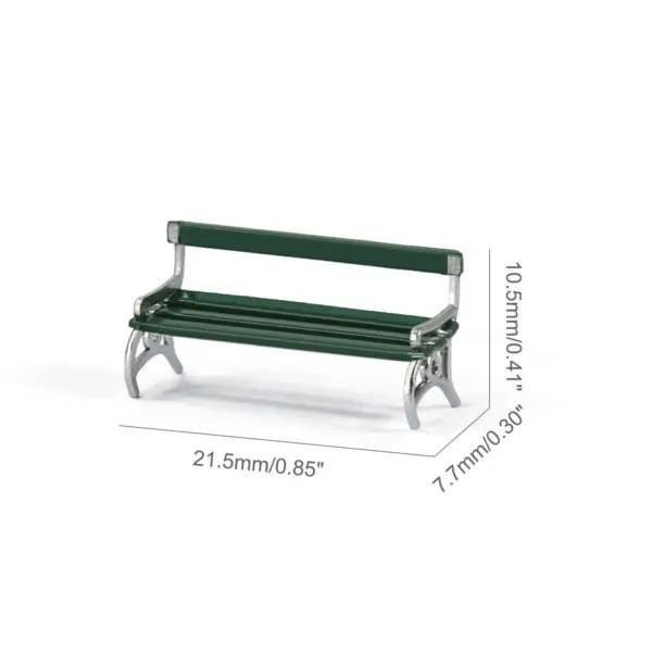 12pcs HO Scale Park Benches for Models - Image 12