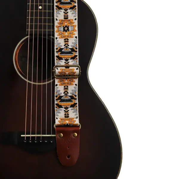 Bohemian Guitar Strap with Leather Ends - Image 6