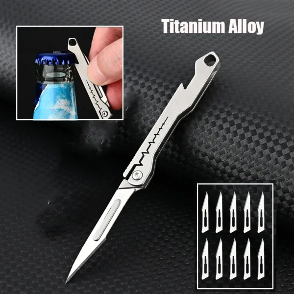 Titanium Alloy Folding Knife with 10 Blades - Image 24