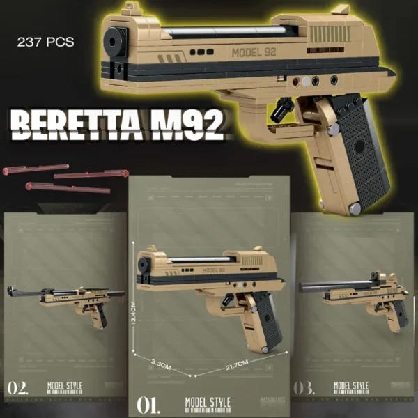 Creative Assembly Block Gun Toy for Kids - Image 2
