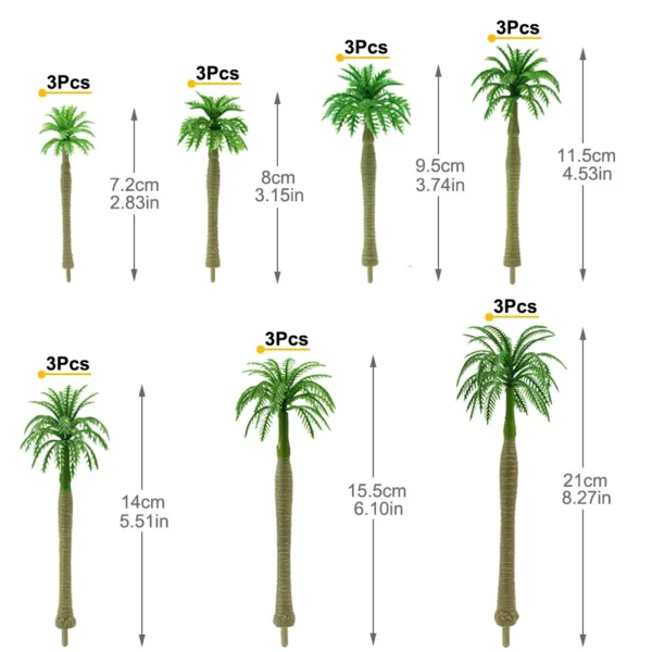 20pcs Model Trees for Railway Layout 1:87 - Image 3