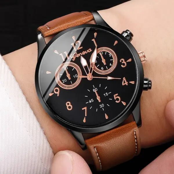 4PCS Fashion Quartz Watch and Bracelet Set - Image 3