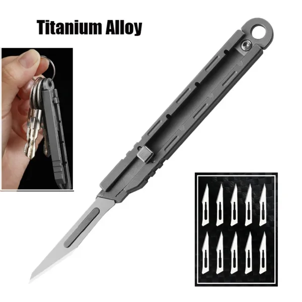 Titanium Alloy Folding Knife with 10 Blades - Image 20