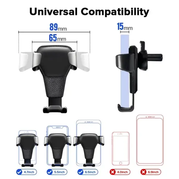 Universal Gravity Car Phone Holder for Any Smartphone - Image 6