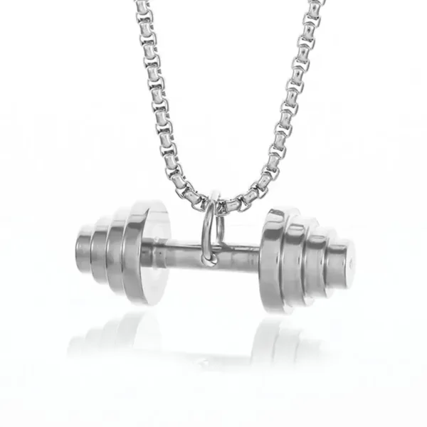 Fashion Barbell Dumbbell Pendant Necklace - Image 41