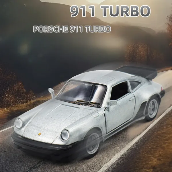 1/36 Scale Diecast Porsche 911 Turbo Car Model - Image 2