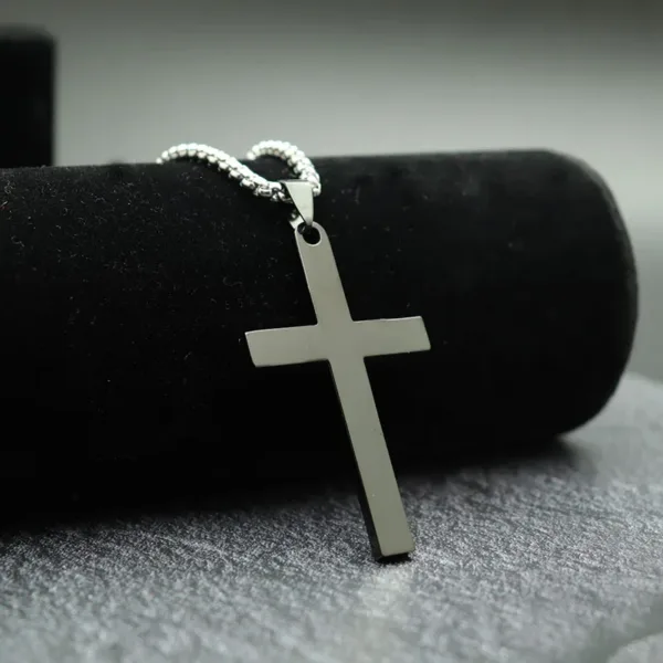 Cross Pendant Necklace in Stainless Steel - Image 11