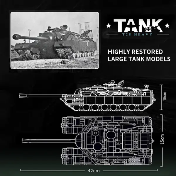 T28 Super Heavy Tank Building Blocks Set - Image 6