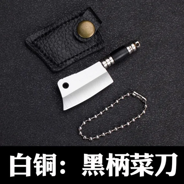 Mini Folding Damascus Design Keychain Knife - Image 7