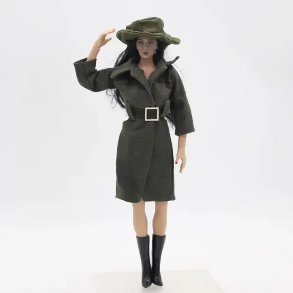 1/6 Scale Doll Overcoat and Hat Set