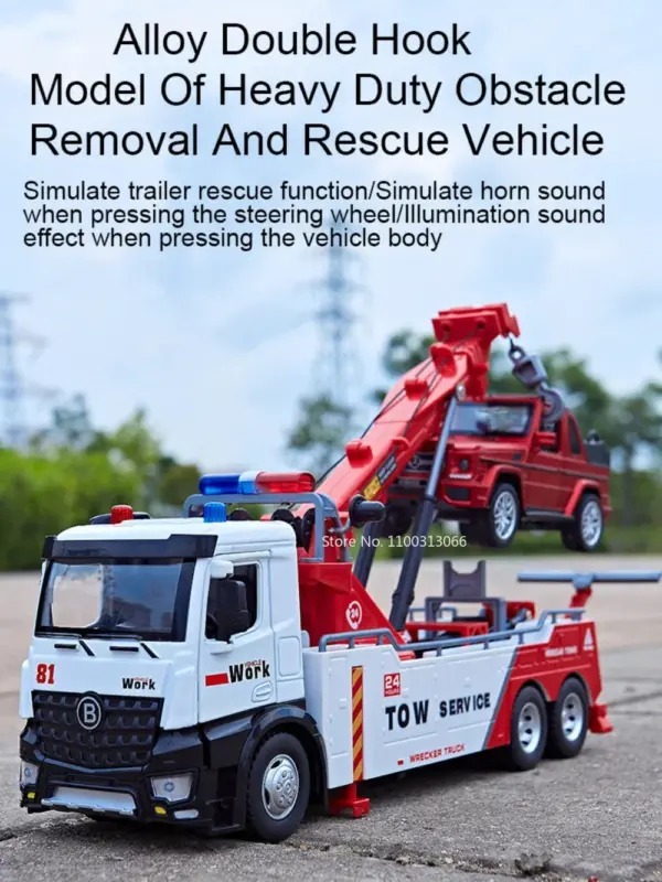 1:18 Scale Rescue Engineering Alloy Car Model - Image 2