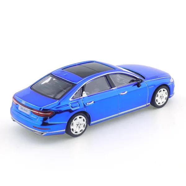 1/64 Audi A8L Blue Diecast Model Car - Image 4