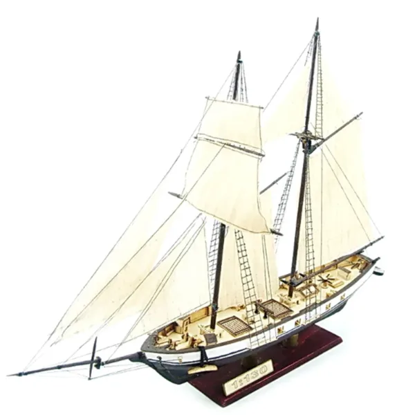 DIY Wooden Sailing Ship Model Kit 1:130 - Image 9