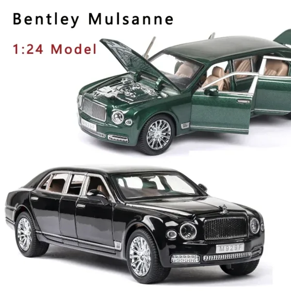 1:24 Bentley Mulsanne Metal Car Model - Image 5