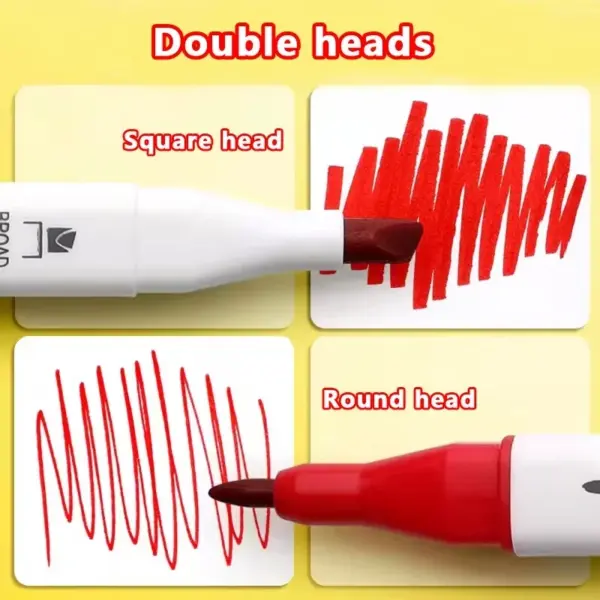 12 or 24 Colors Double-Ended Art Markers Set - Image 4
