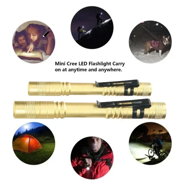 Mini LED Tactical Flashlight with Clip - Image 3