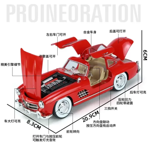 Mercedes Benz 300SL Diecast Alloy Model - Image 2