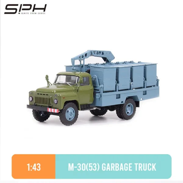 M30 Gaz-53 Metal Garbage Truck Model 1:43