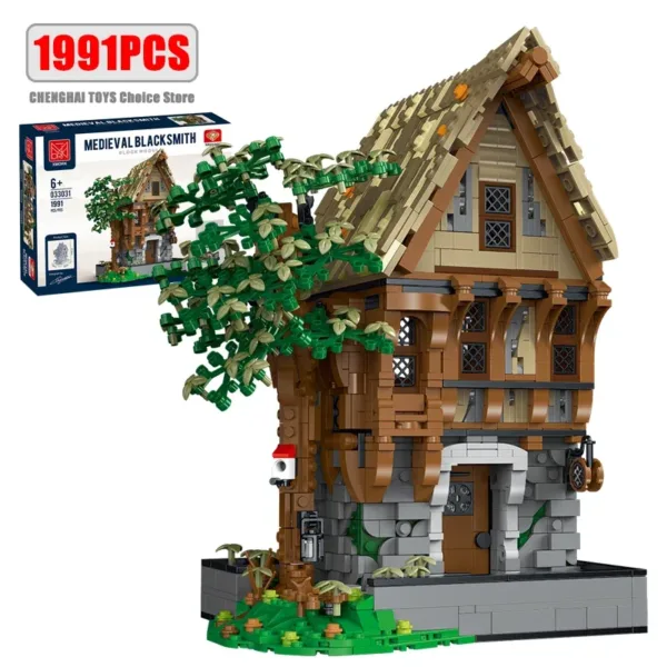 Medieval Blacksmith Shop Building Blocks Set - Image 11