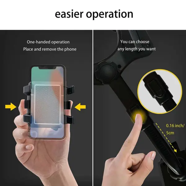 Universal 360° Rotatable Rearview Mirror Phone Holder - Image 4