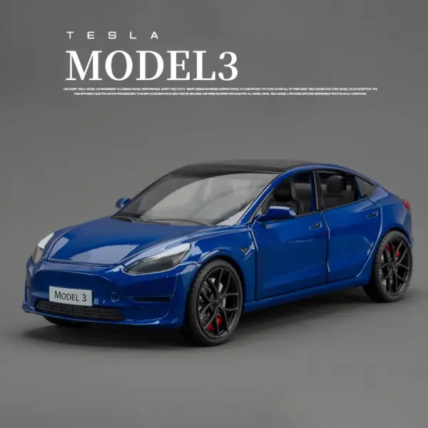 1:24 Alloy Model X Model 3 Model Y Car - Image 12