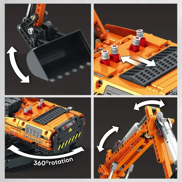 Remote-Controlled Excavator Building Blocks Set - Image 5