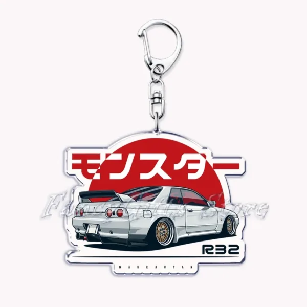 Classic Japanese Racing Cars Keychain Pendant - Image 20