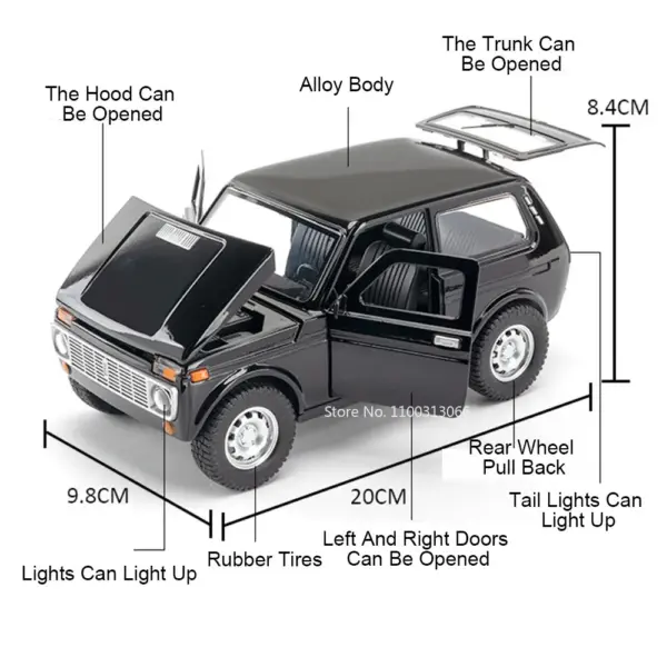 1/18 Scale Russia Lada Niva Diecast Model Car - Image 4