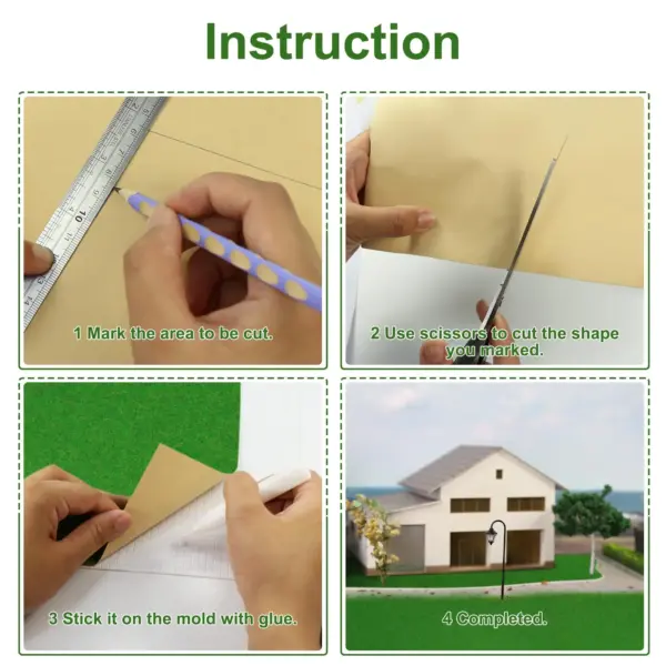 Green Grass Mat for Model Architectural Layout - Image 3