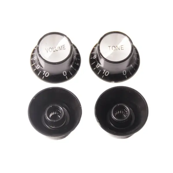 4Pcs Black Aluminium Control Knobs for Guitar - Image 2