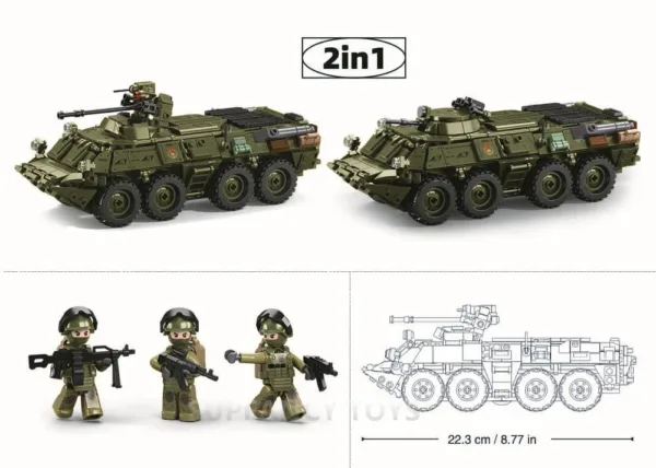 Military Model Bricks Tank Building Blocks Set - Image 5