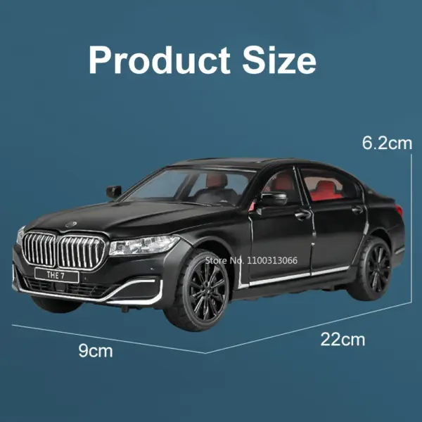 1:24 THE 760 Li Alloy Diecast Car Model - Image 6