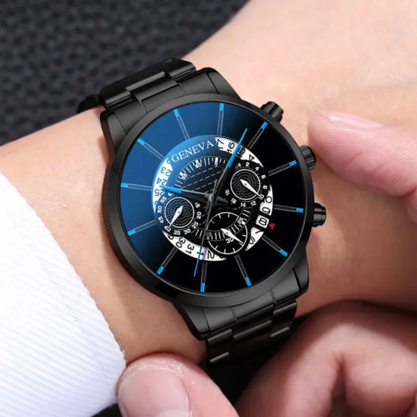 Men's Quartz Watch and Bracelet Set 2PCS - Image 2