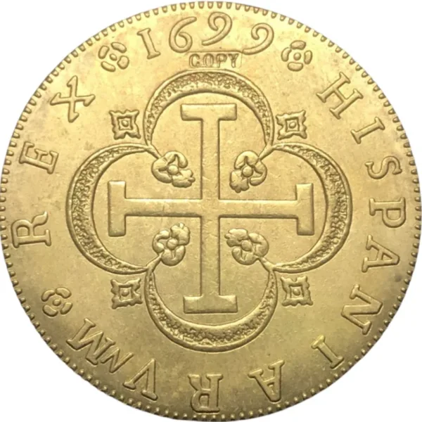 1699 Spain 8 Escudos Gold Copy Coin