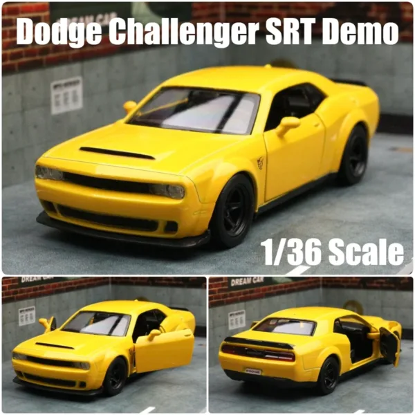 1/36 Dodge Challenger SRT Diecast Toy Car - Image 7