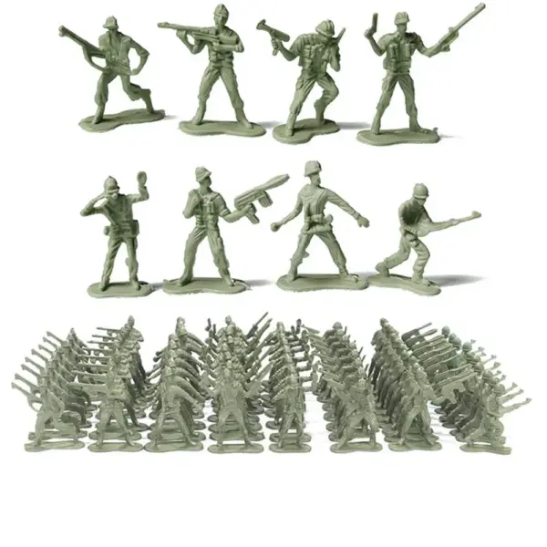 100Pcs Military Plastic Soldier Playset - Image 8