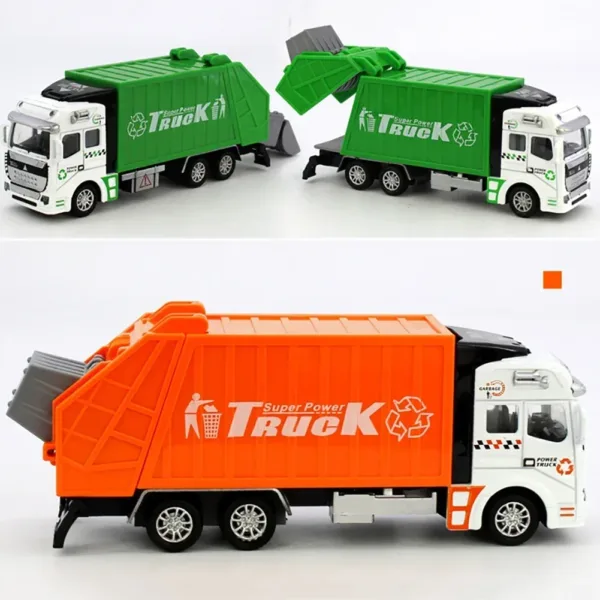 Diecast Mini Garbage Truck Toy for Kids