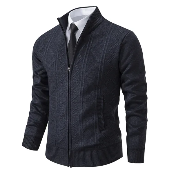 Men's Thick Fleece Cardigan with Pockets - Image 6